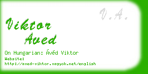 viktor aved business card